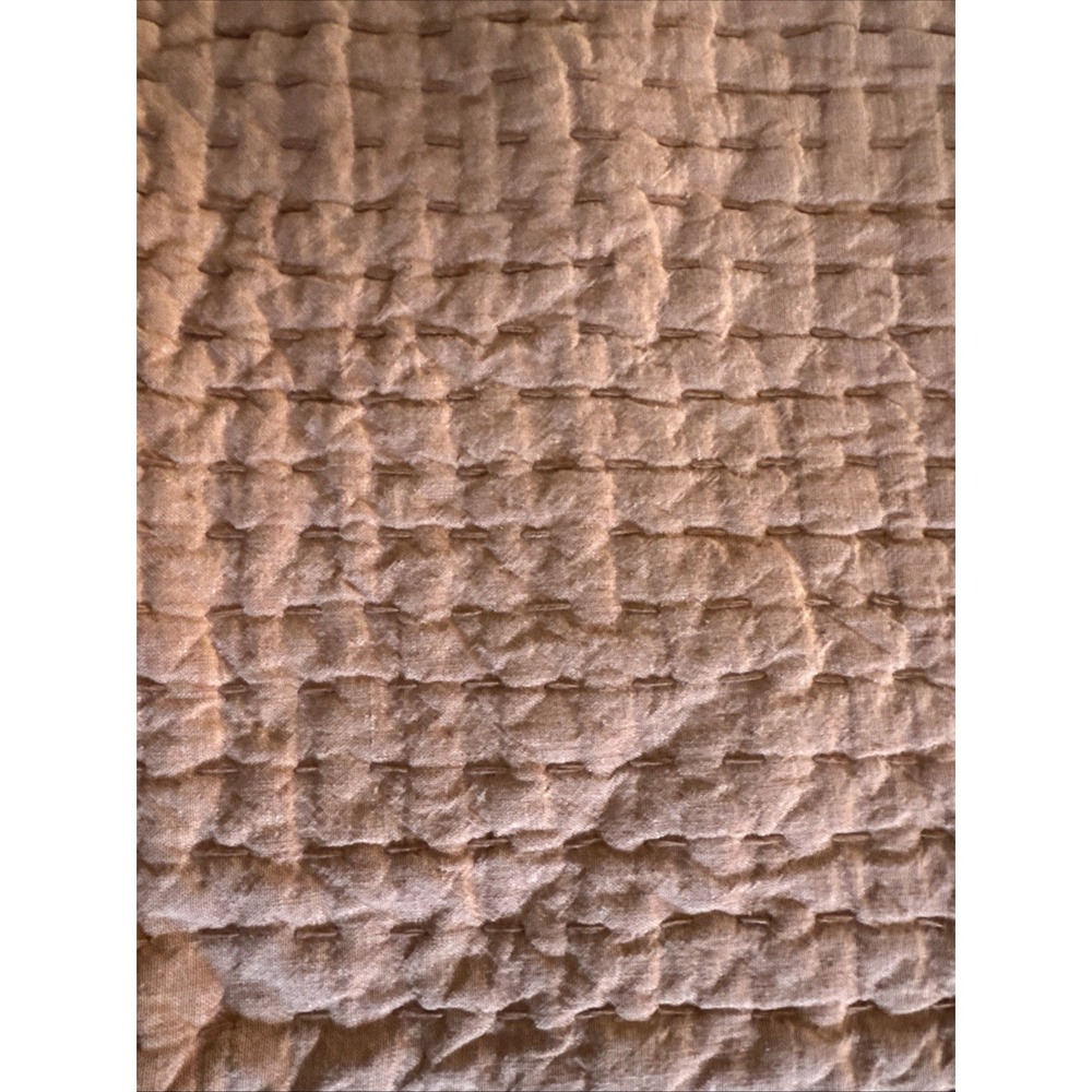 Pottery Barn Pillow Sham STANDARD Pickstitch Cotton Quilted Brick Rust for Fall - Picture 2 of 5